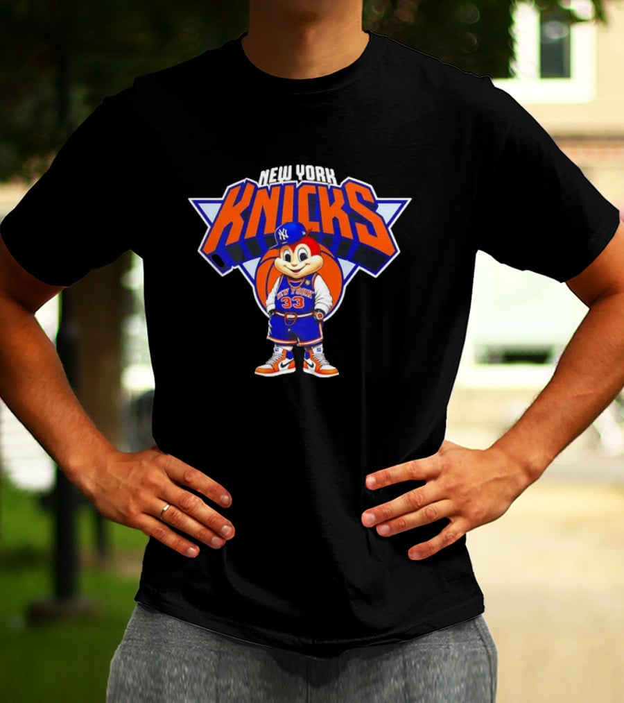 Project Barkada Jollibee New York Knicks 33 Basketball Collaboration T-Shirt