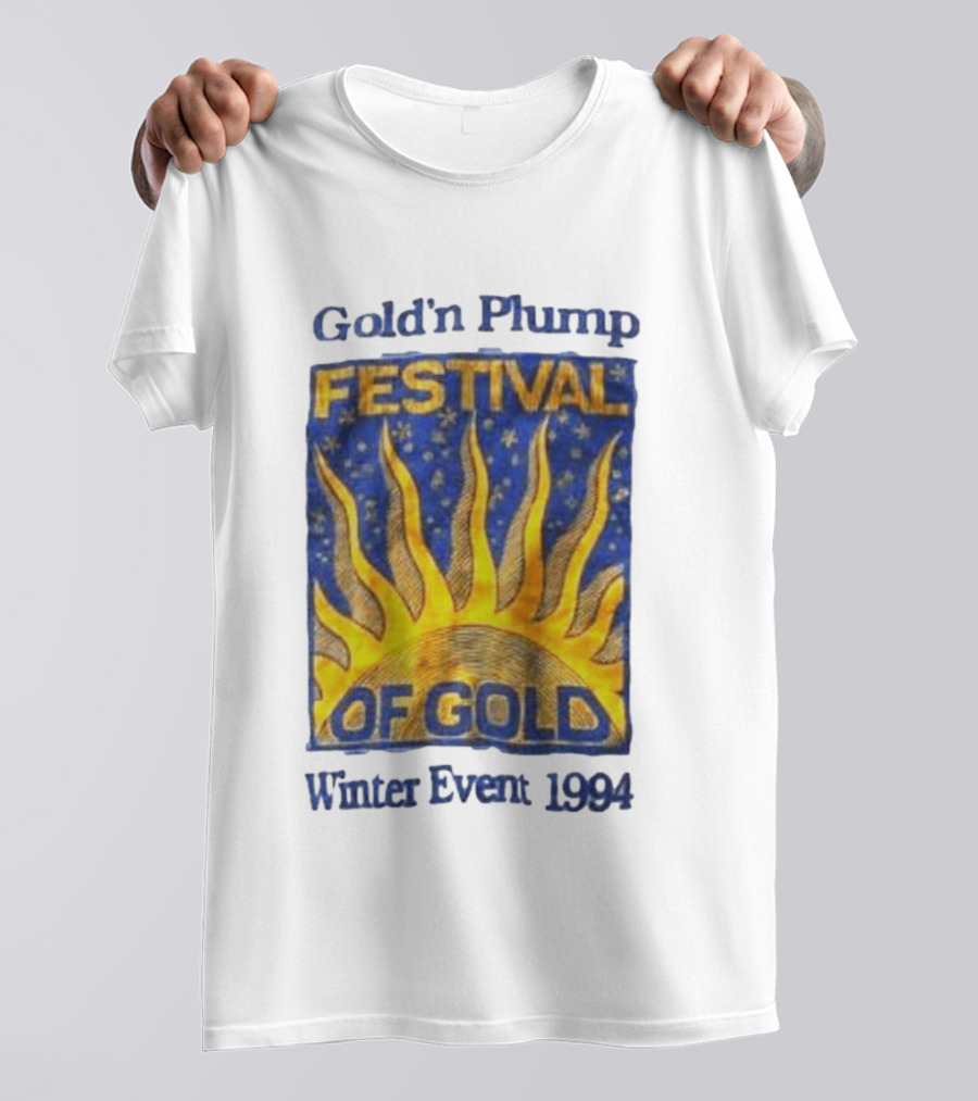 Gold N Plump Festival Of Gold Winter Event 1994 Sunburst And Stars T-Shirt