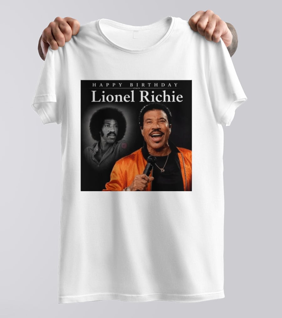 Happy Birthday Lionel Richie Vintage And Modern Singing Celebration T-Shirt