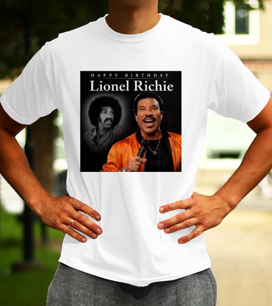 Happy Birthday Lionel Richie Vintage And Modern Singing Celebration T-Shirt