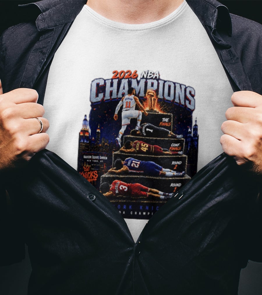 2026 NBA Champions New York Knicks Jalen Brunson Road To Glory T-Shirt