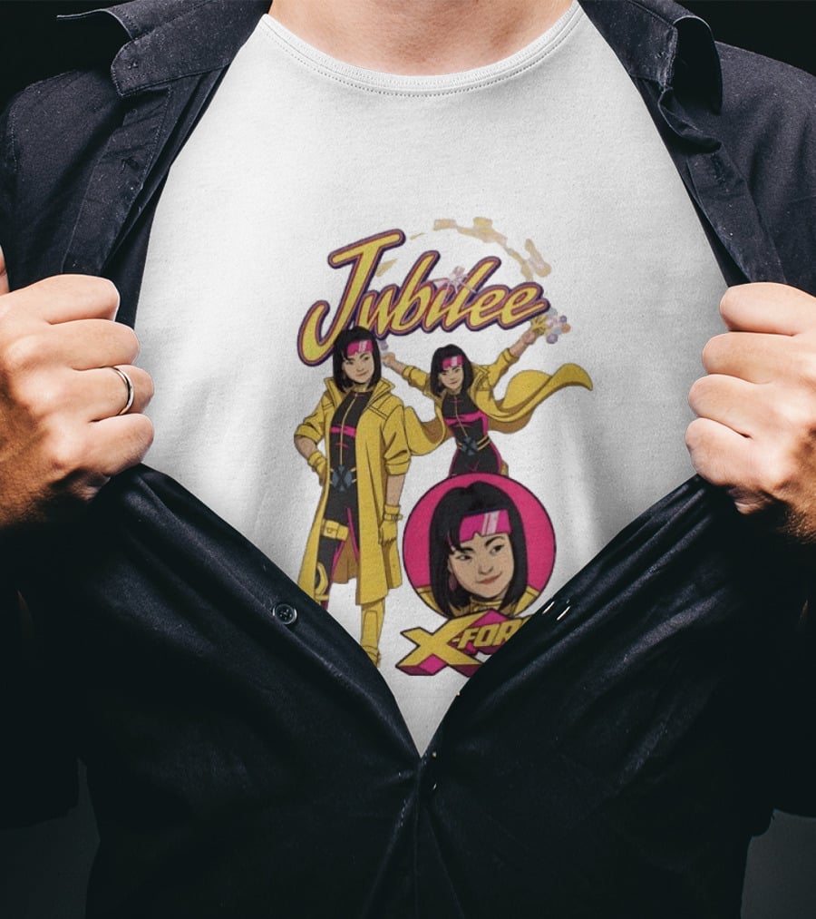 Jubilee Marvel Comics X Men X Force Power Energy Fireworks T-Shirt