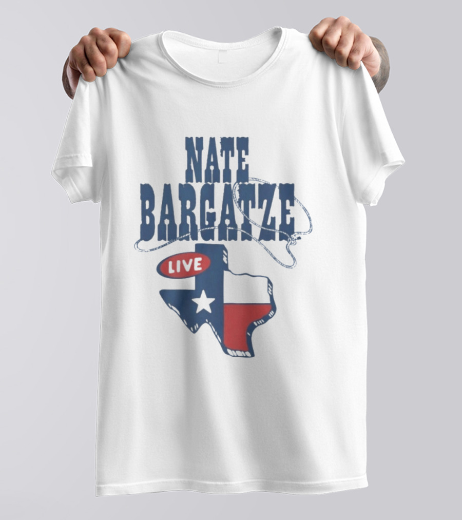 Nate Bargatze Texas Live Comedy Tour Red Blue State Star T-Shirt