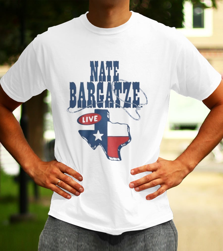 Nate Bargatze Texas Live Comedy Tour Red Blue State Star T-Shirt