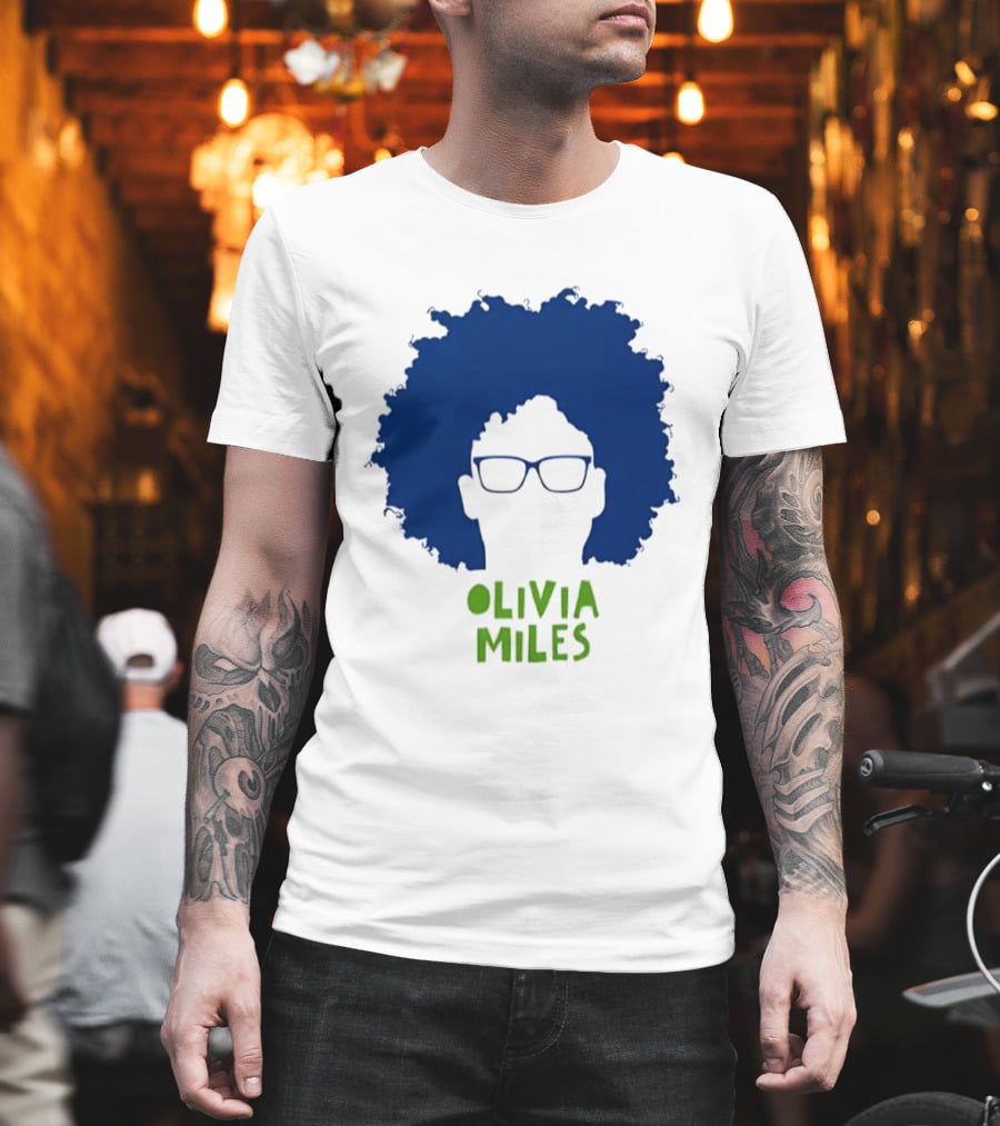 Olivia Miles Minnesota Lynx Fan Tribute Blue Afro Glasses T-Shirt