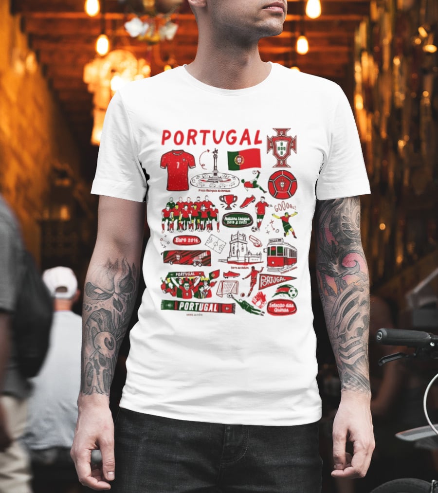 Portugal Football Team Seleção Das Quinas Euro 2016 Nations League Crest T-Shirt