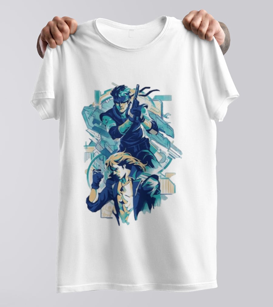 Solid Snake Frank Jaeger Tactical Espionage Metal Action T-Shirt