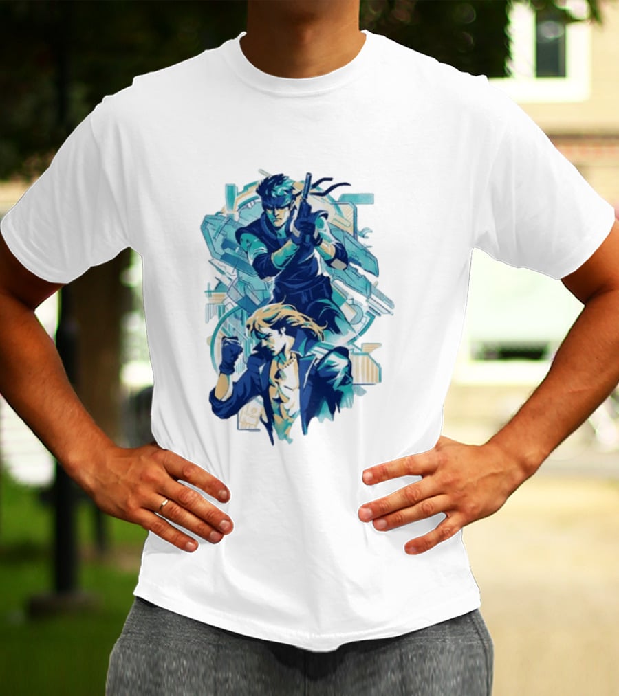 Solid Snake Frank Jaeger Tactical Espionage Metal Action T-Shirt