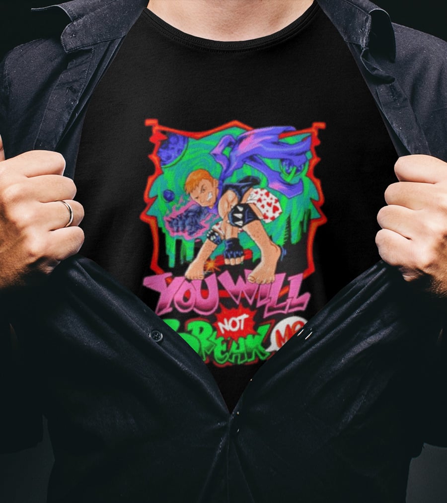 You Will Not Break Me Anime Inspired Energetic Attack Stance T-Shirt