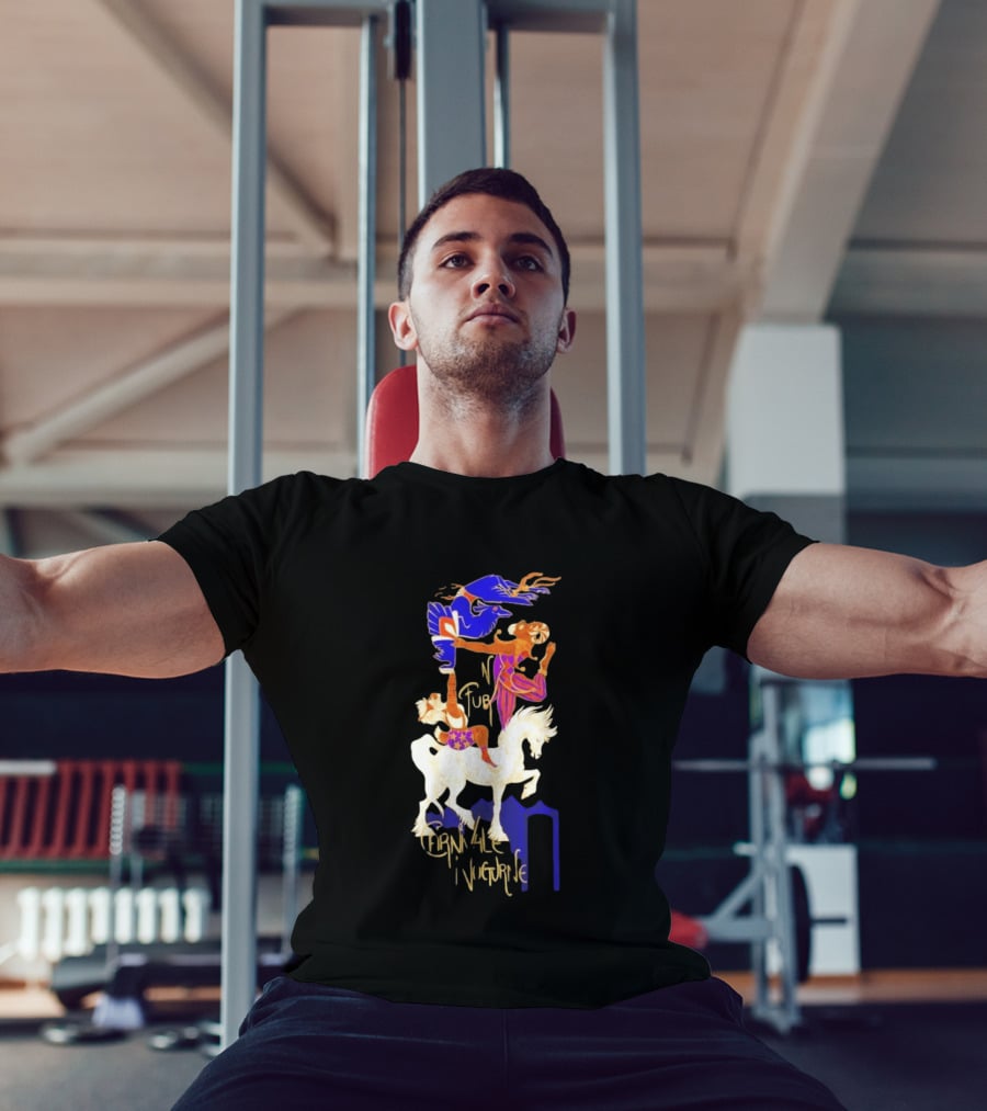 Carnivale Nocturne Jester And Horse With Vibrant Circus Animal And Bird T-Shirt