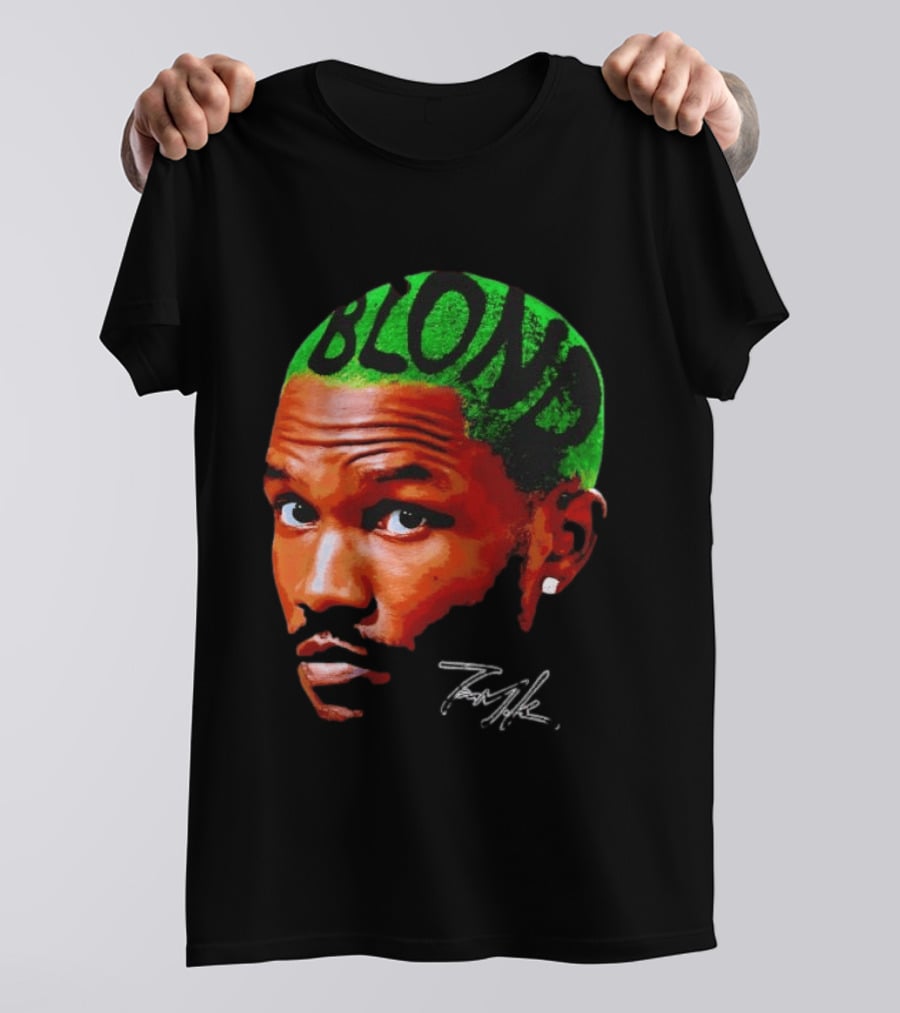 Frank Ocean Blond Album Cover Green Hair R&B Music T-Shirt