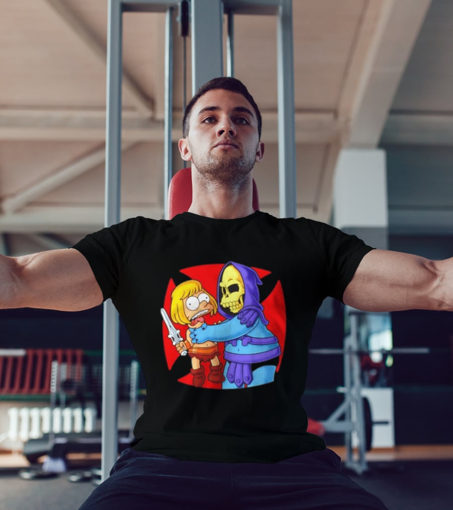 He Man Skeletor Masters Of The Universe Bart Simpson Mashup T-Shirt
