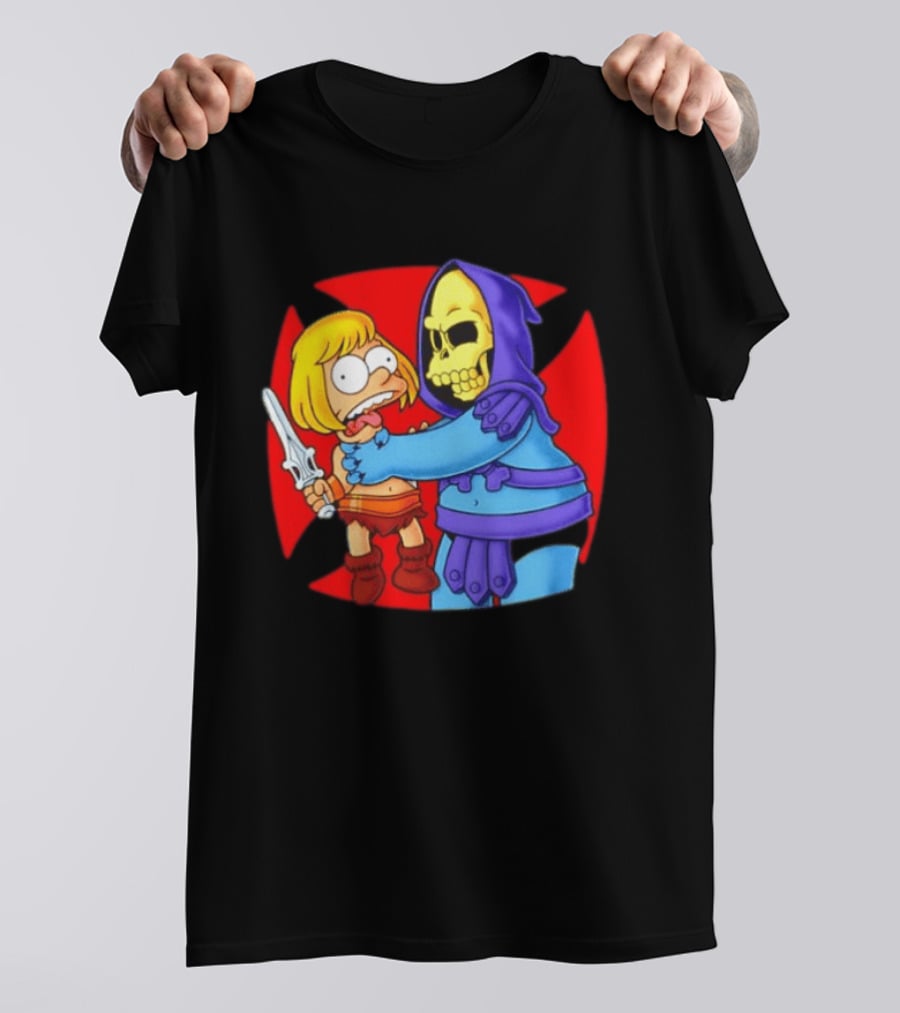 He Man Skeletor Masters Of The Universe Bart Simpson Mashup T-Shirt