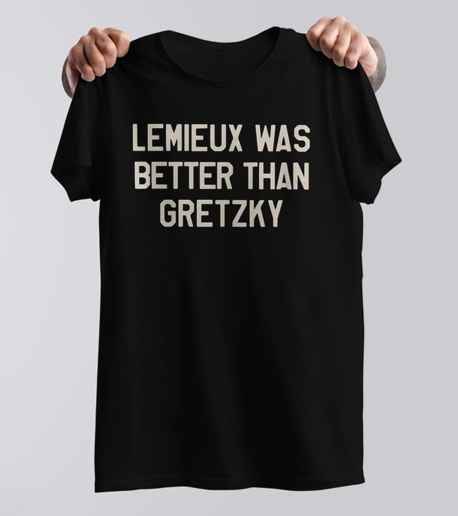 Lemieux Was Better Than Gretzky Hockey Debate Iconic Comparison T-Shirt