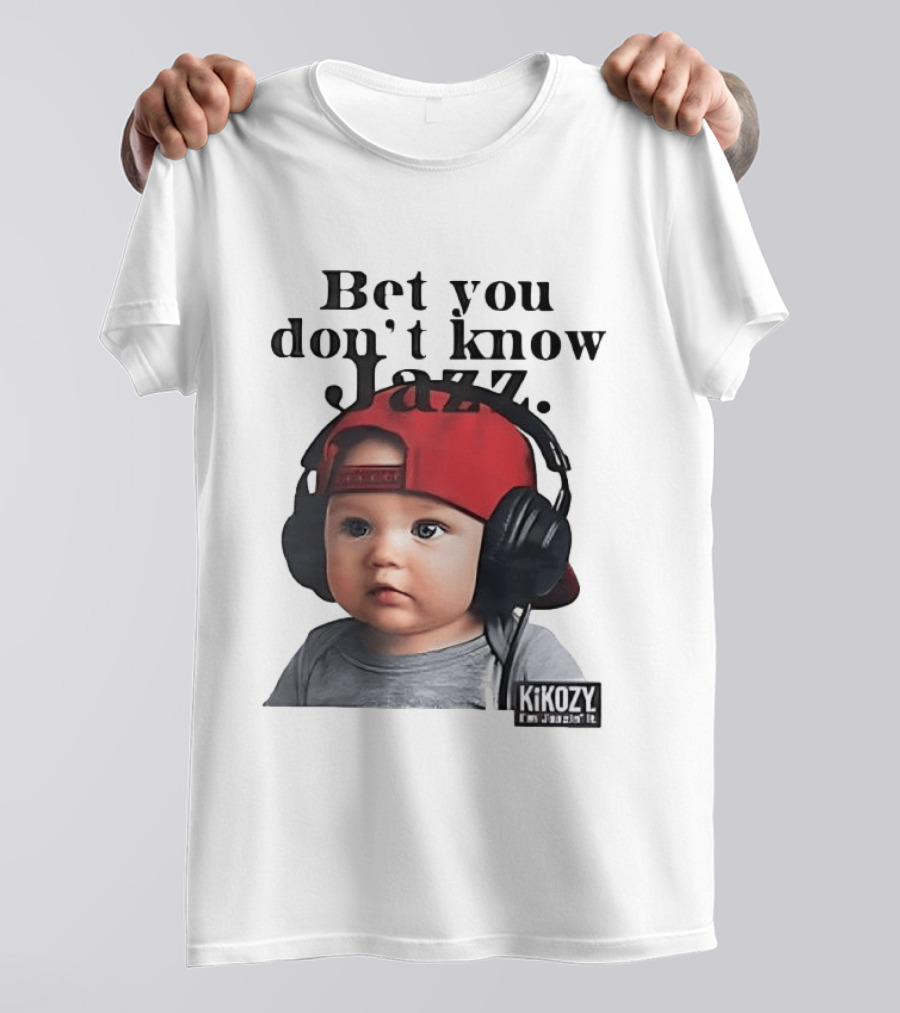 Bet You Don't Know Jazz Baby Headphones Red Cap KiKozy T-Shirt