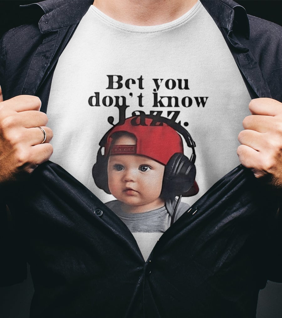 Bet You Don't Know Jazz Baby Headphones Red Cap KiKozy T-Shirt