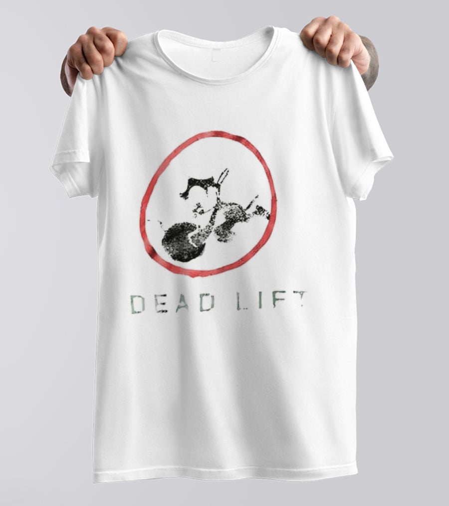 Felix The Cat Dead Lift Red Circle Weightlifting T-Shirt