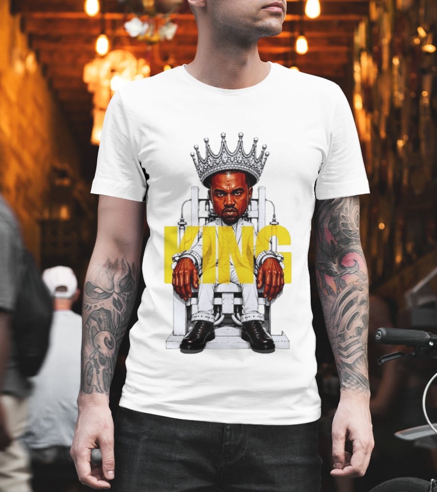 Kanye West King Chair Illustration With Crown T-Shirt