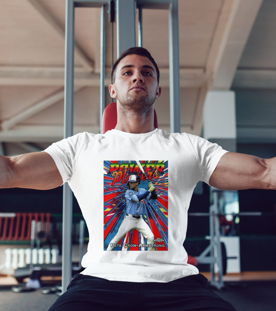Pete Crow Armstrong Power Players Chicago Cubs Topps Chrome MLB Baseball T-Shirt