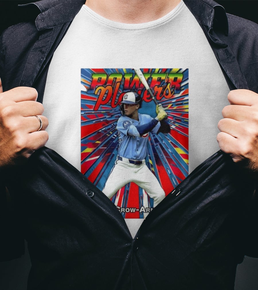 Pete Crow Armstrong Power Players Chicago Cubs Topps Chrome MLB Baseball T-Shirt