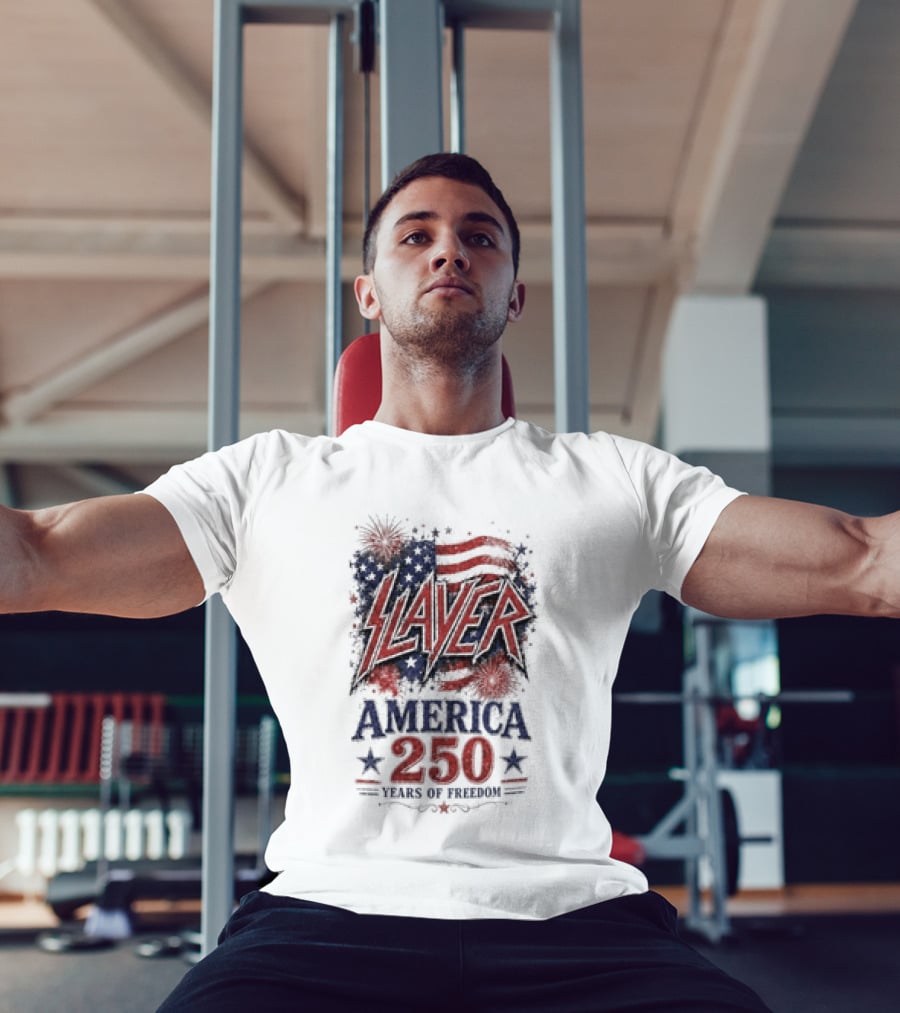 Slayer America 250 Years Of Freedom Stars And Stripes T-Shirt