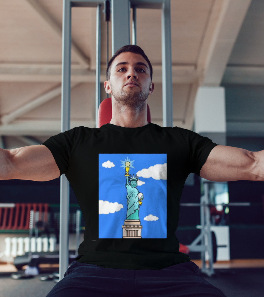 Jalen Brunson Statue Of Liberty New York 11 NBA Trophy T-Shirt