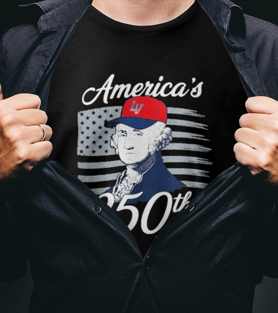 Las Vegas Aviators America's 250th George Washington LV Cap Navy T-Shirt