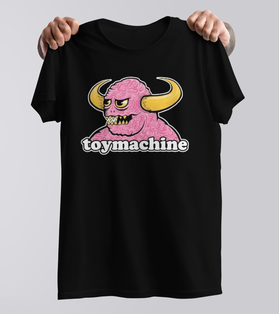 Toy Machine Monster With Horns And Brain Texture T-Shirt