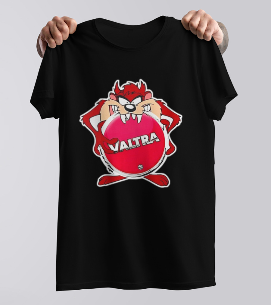 Valtra Tasmanian Devil Character Holding Red Disc T-Shirt