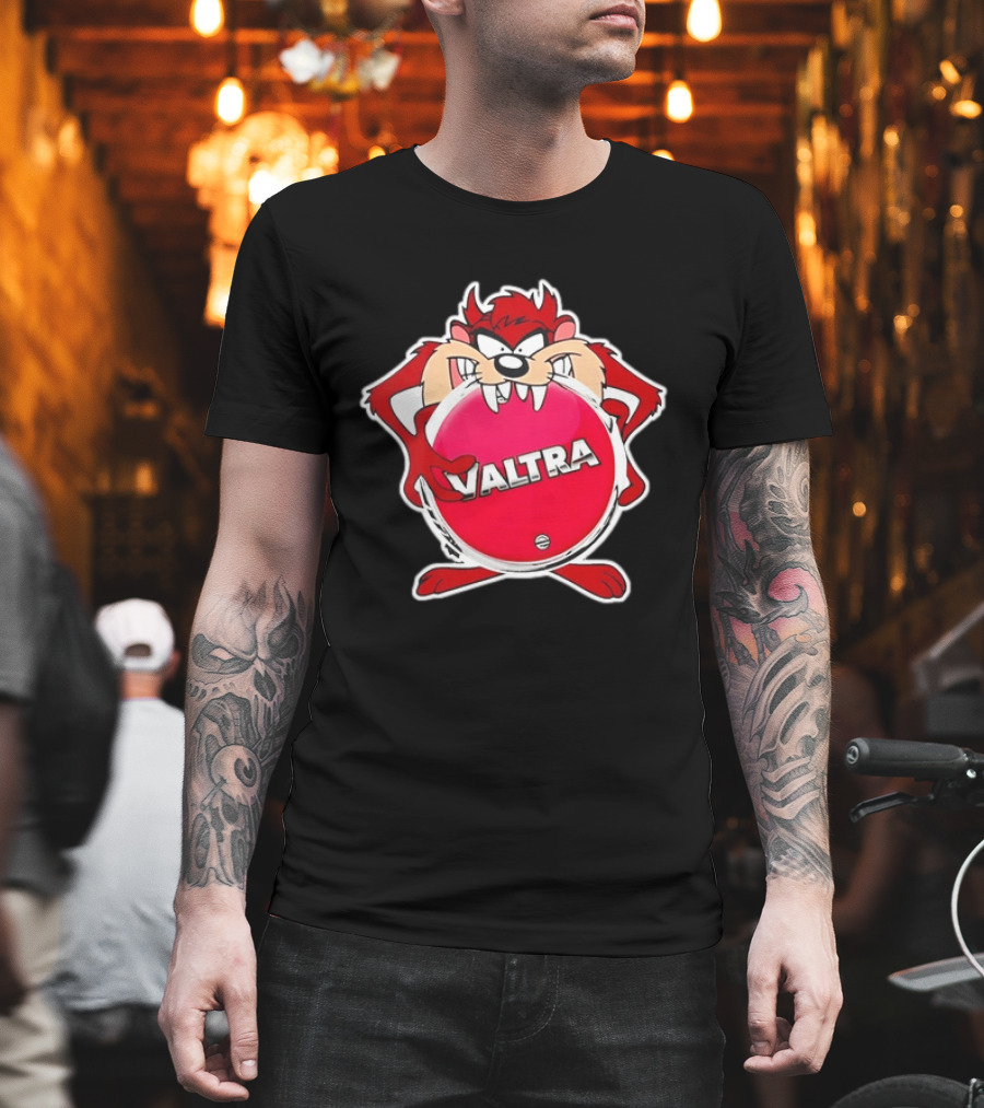 Valtra Tasmanian Devil Character Holding Red Disc T-Shirt