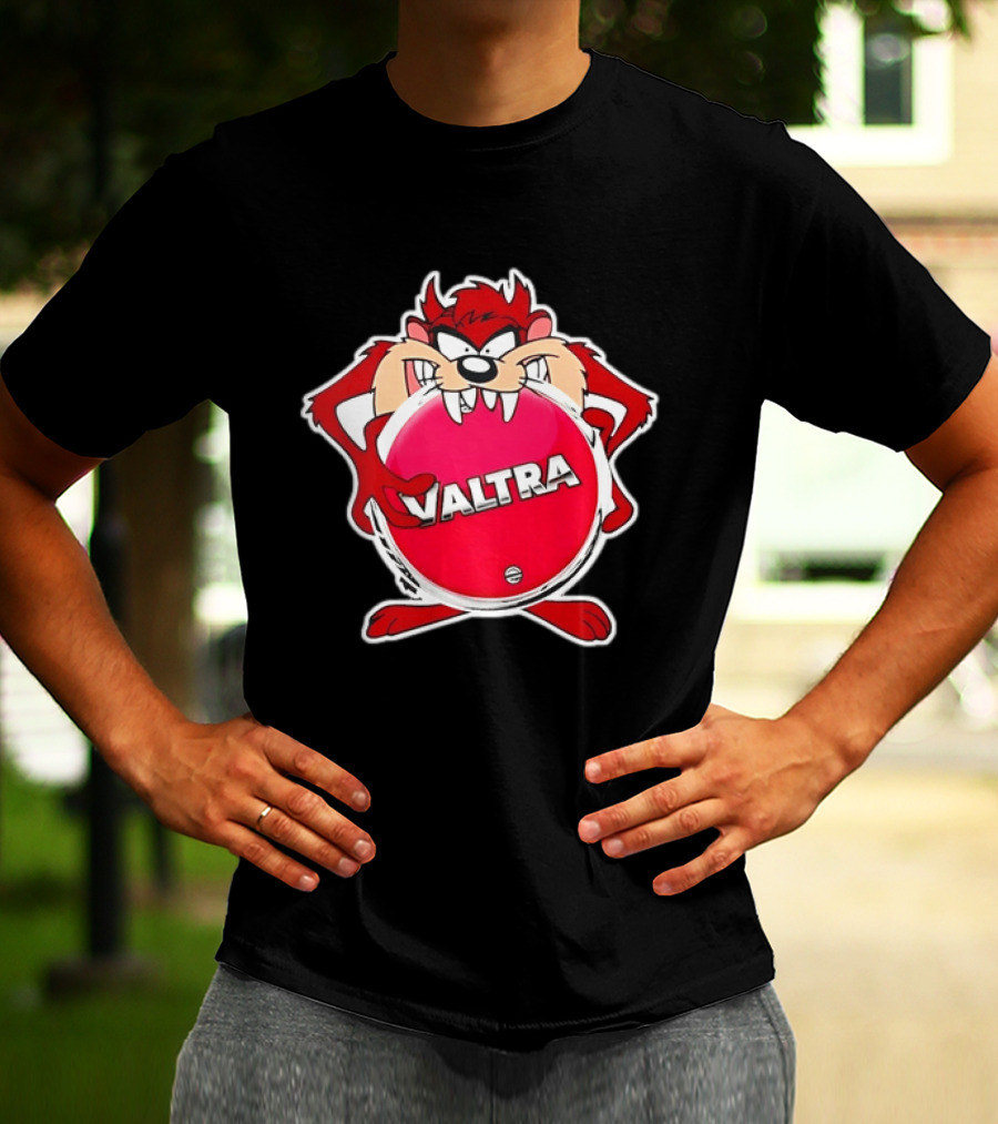 Valtra Tasmanian Devil Character Holding Red Disc T-Shirt