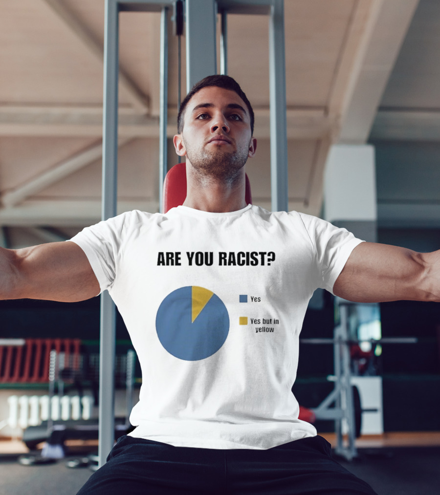 Are You Racist Yes Yes But In Yellow Pie Chart T-Shirt