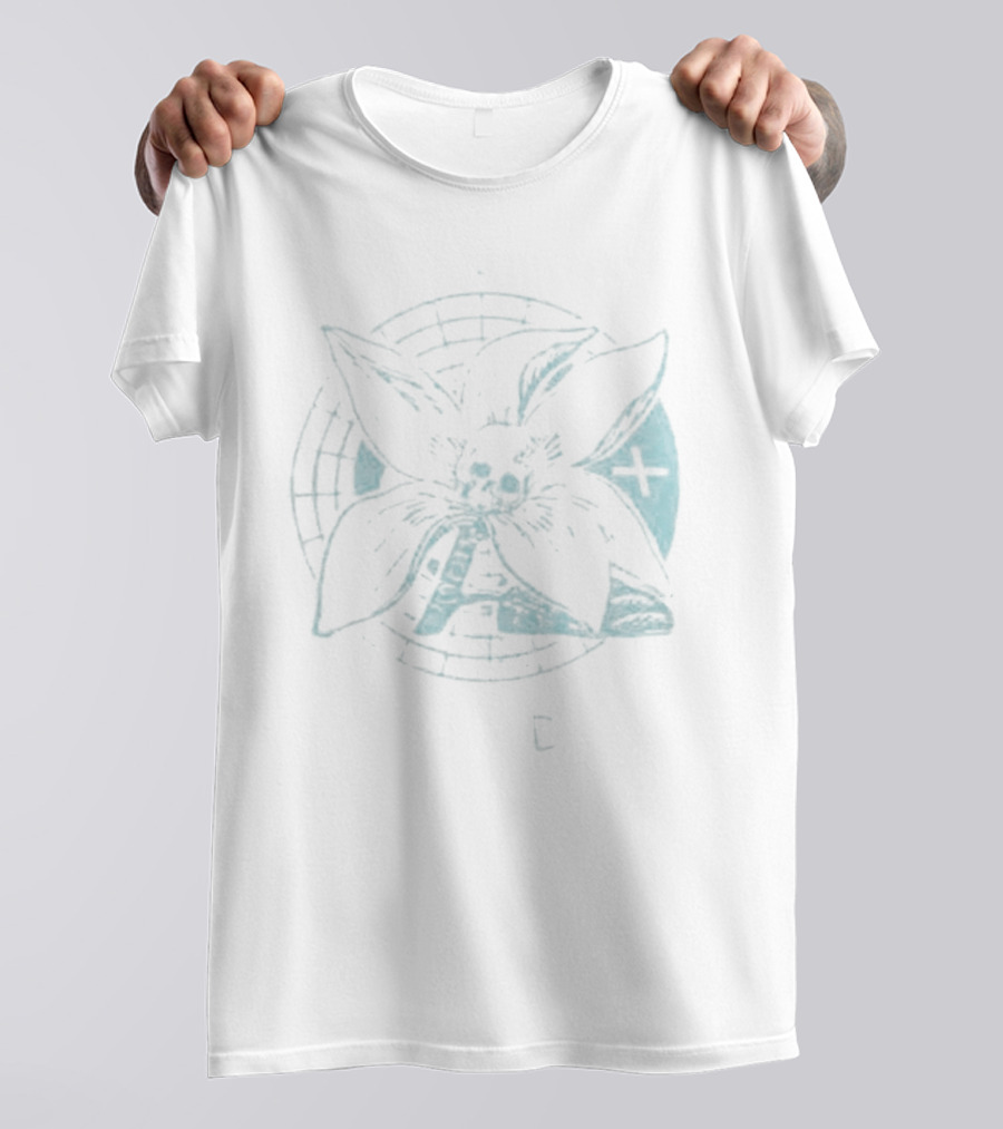 Brand New Band Flower Skull And Globe Green Sketch T-Shirt