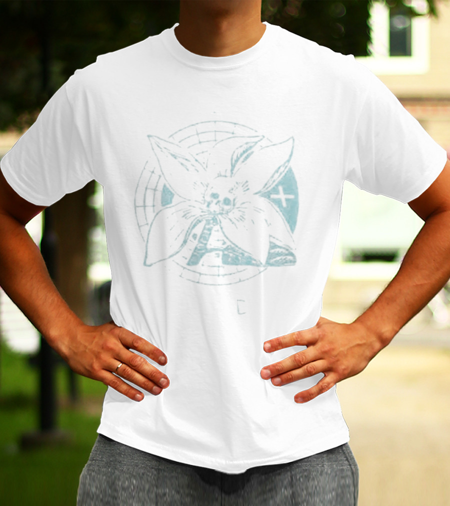 Brand New Band Flower Skull And Globe Green Sketch T-Shirt