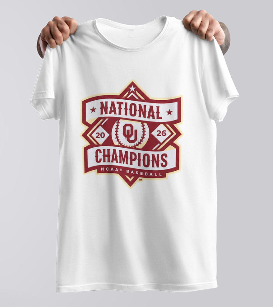 Oklahoma Sooners 2026 National Champions NCAA Baseball T-Shirt