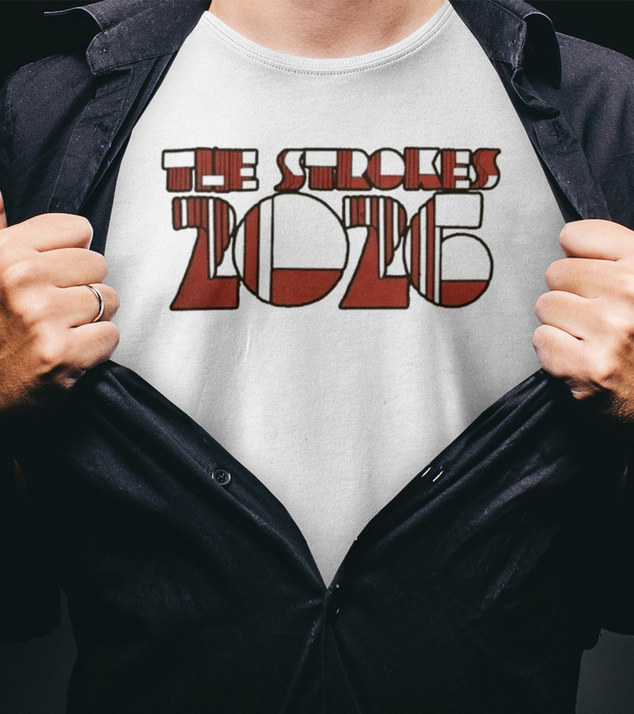 The Strokes 2026 Tour Vintage Red T-Shirt