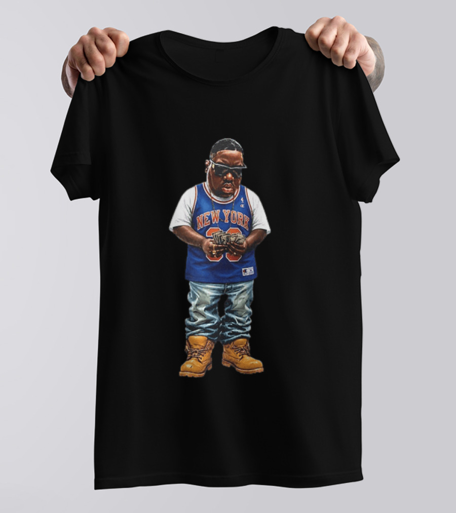 Biggie Notorious B.I.G. New York Knicks NBA Basketball Fashion T-Shirt