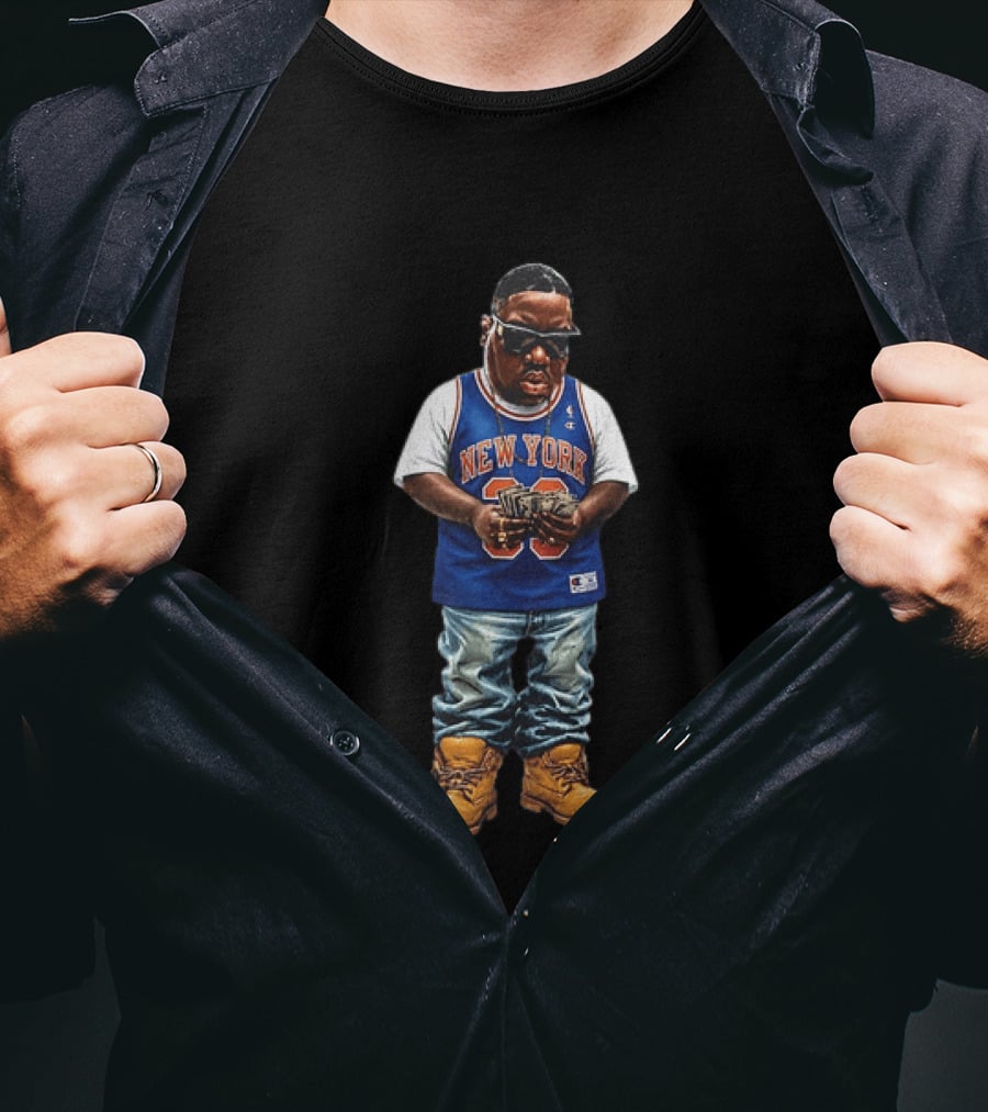 Biggie Notorious B.I.G. New York Knicks NBA Basketball Fashion T-Shirt