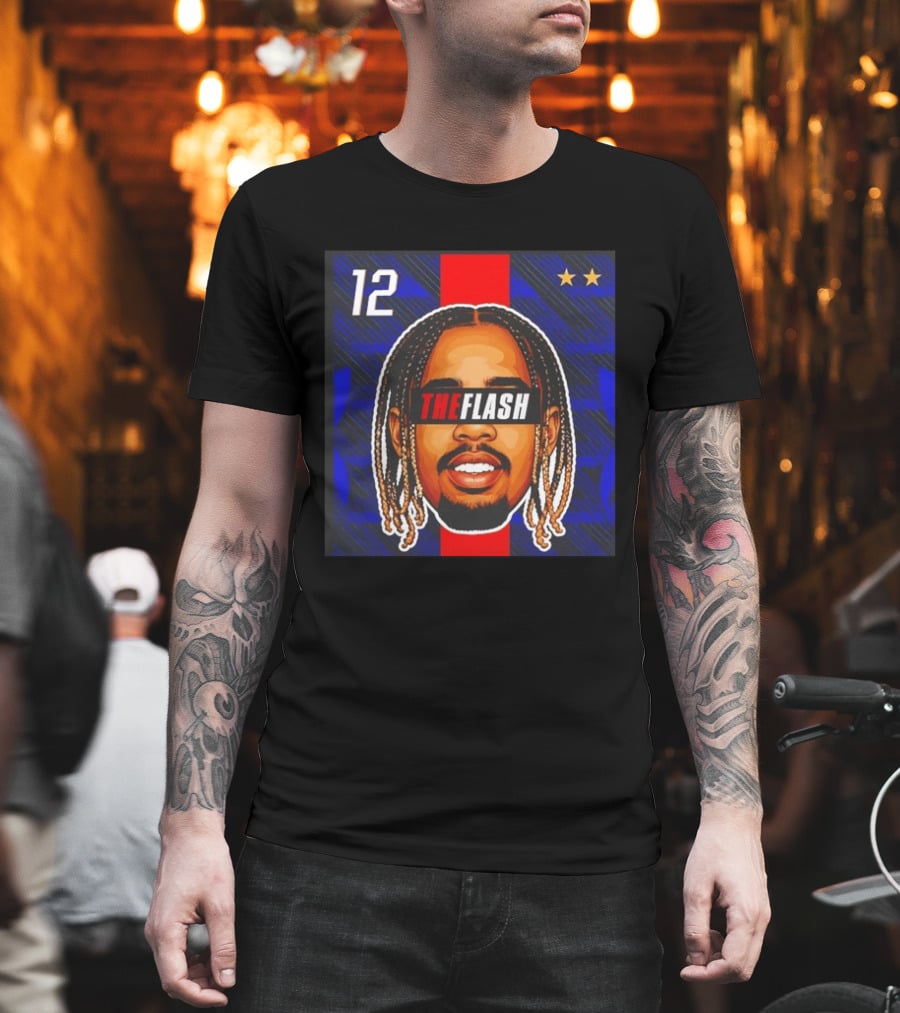 Bradley Barcola The Flash Big Head 12 France National Football Team Stars T-Shirt