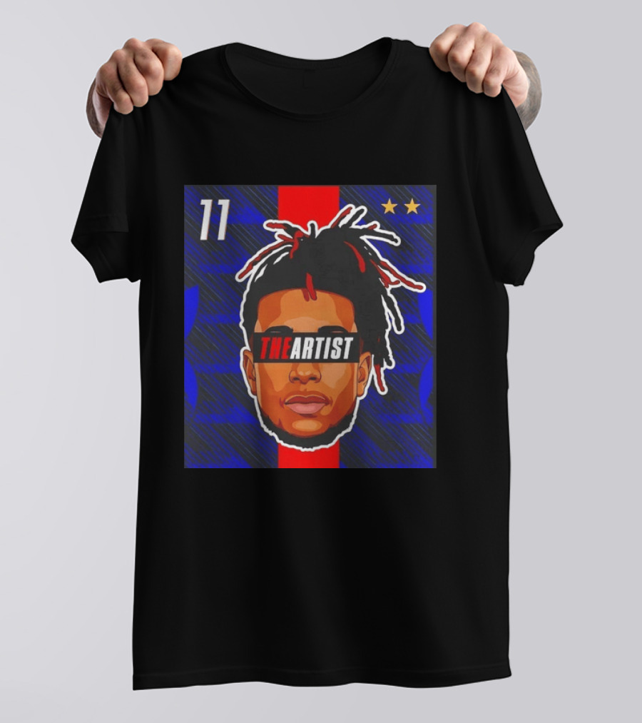 Michael Olise France National Football Team The Artist Big Head 11 Stars T-Shirt