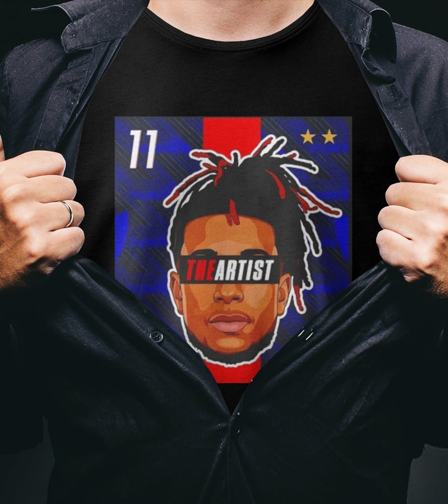 Michael Olise France National Football Team The Artist Big Head 11 Stars T-Shirt