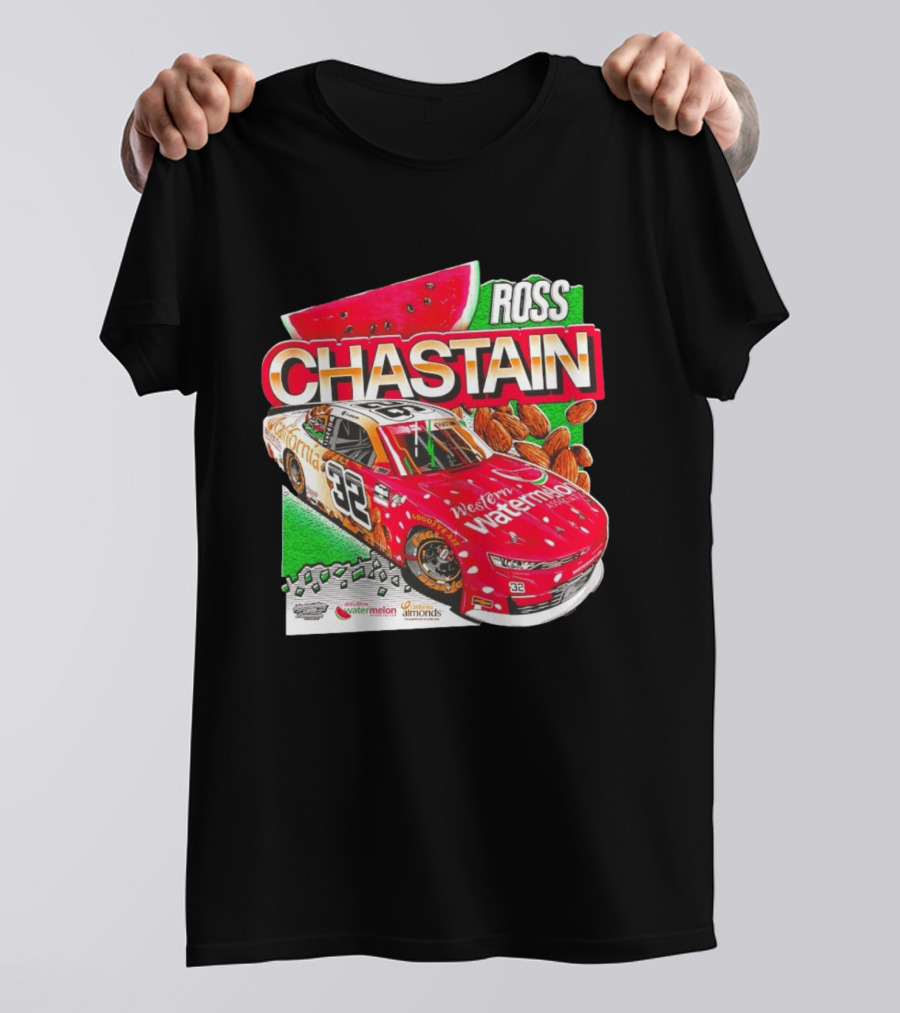 Ross Chastain 32 Western Watermelon California Almonds NASCAR Racing Car T-Shirt