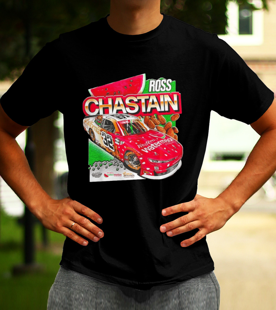 Ross Chastain 32 Western Watermelon California Almonds NASCAR Racing Car T-Shirt