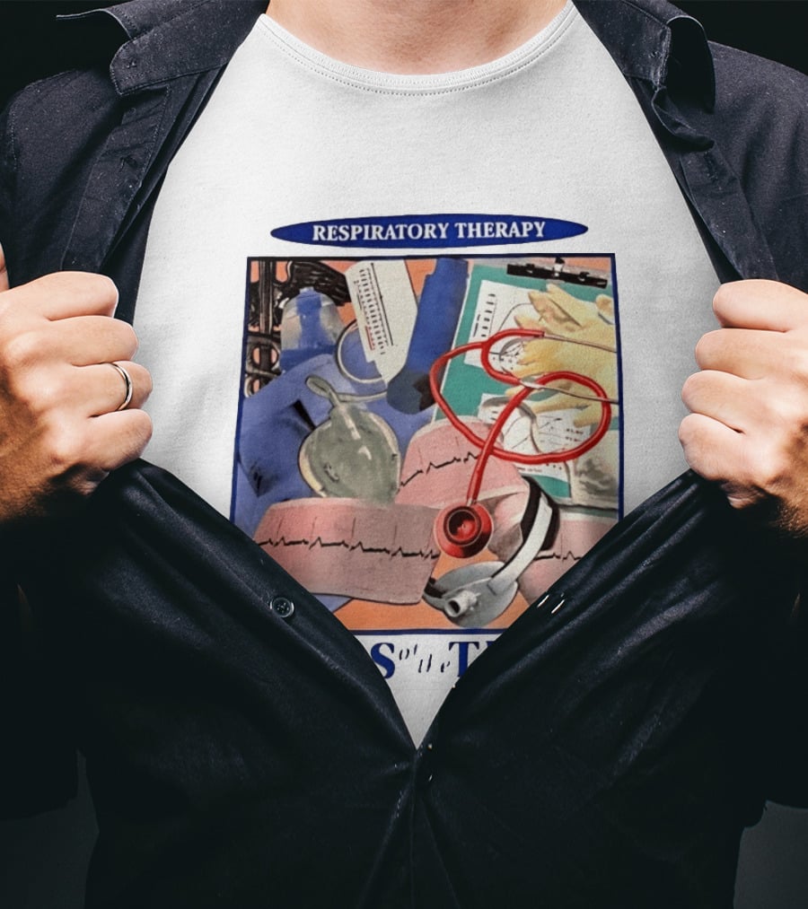 Respiratory Therapy Tools Stethoscope And Medical Instruments T-Shirt
