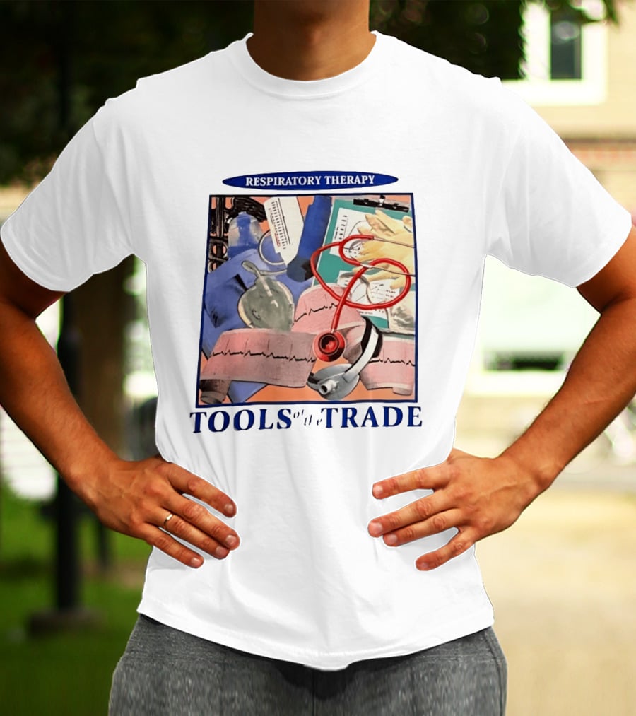 Respiratory Therapy Tools Stethoscope And Medical Instruments T-Shirt