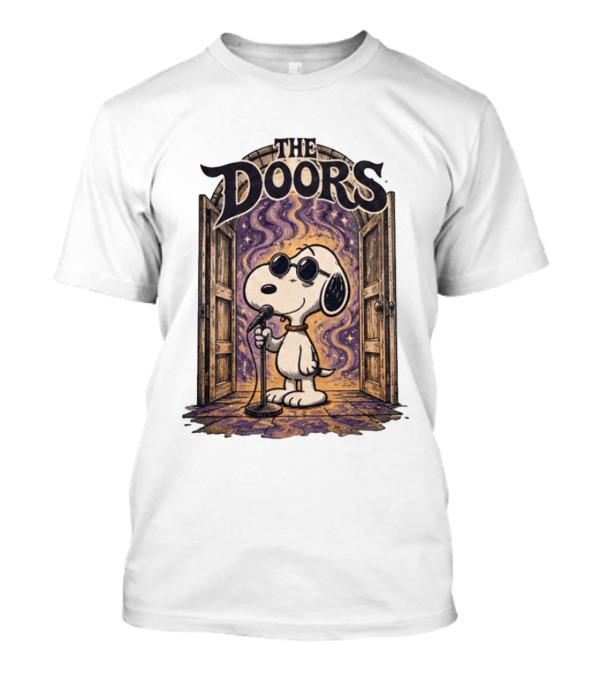 Snoopy The Doors Open The Mind Midnight Light T-Shirt
