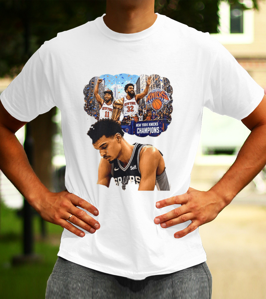 Victor Wembanyama Spurs Dreaming Jalen Brunson Karl Anthony Towns Knicks Champions T-Shirt