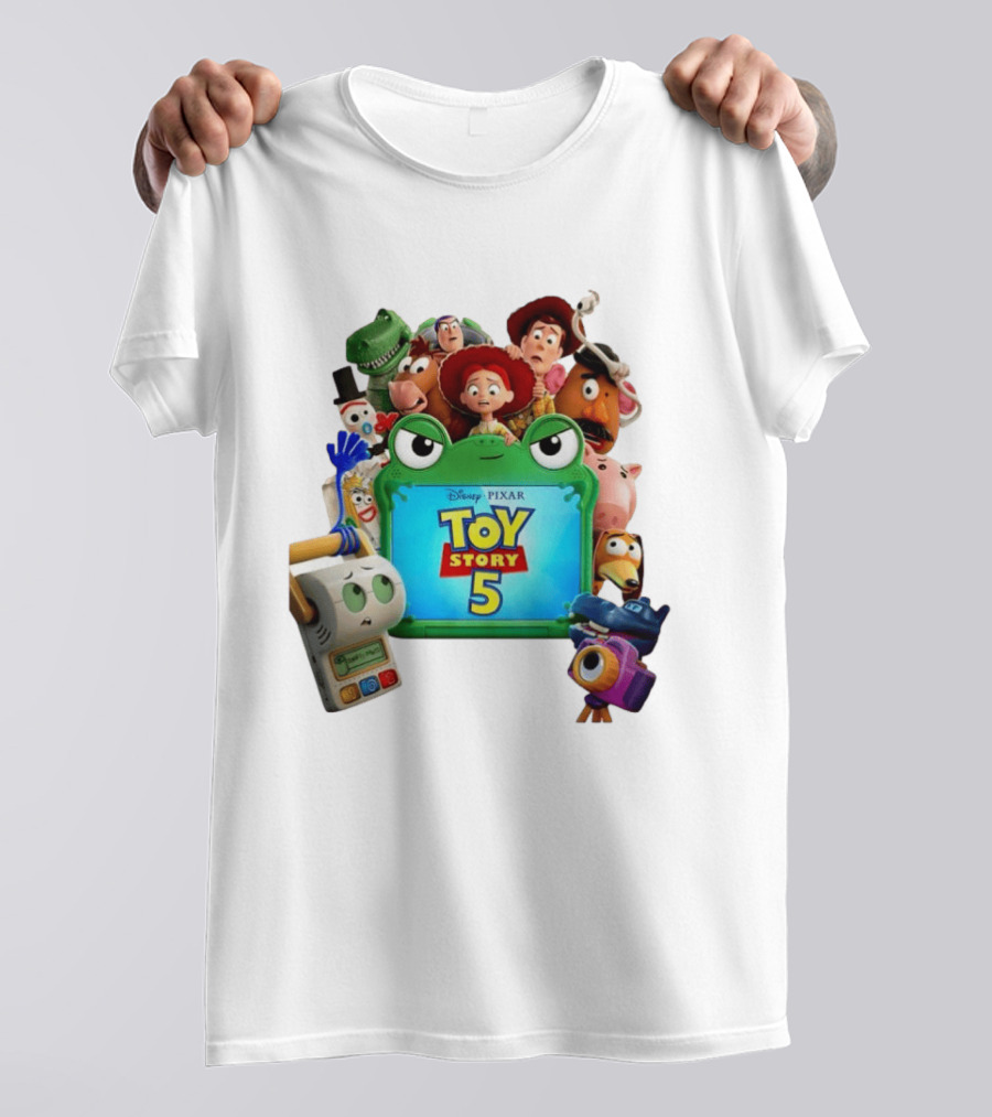 Woody Buzz Lightyear And Friends Toy Story 5 Disney Pixar Characters T-Shirt