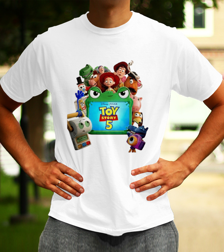 Woody Buzz Lightyear And Friends Toy Story 5 Disney Pixar Characters T-Shirt