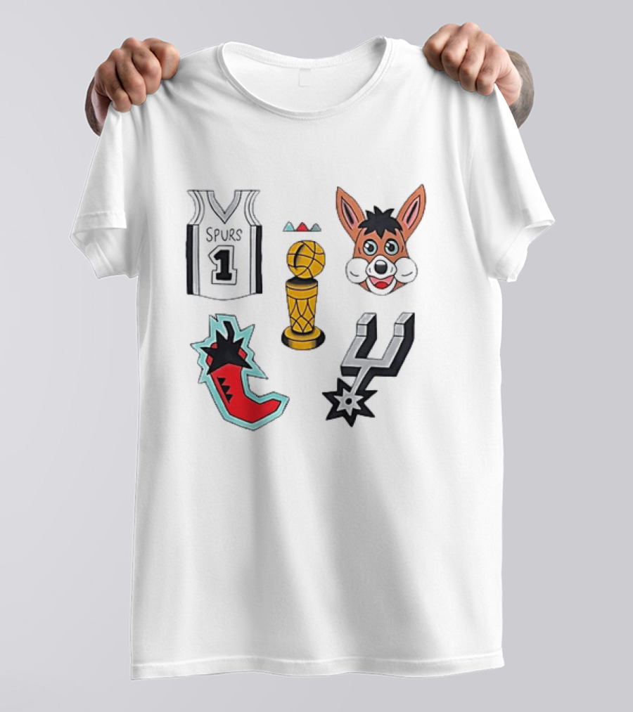 Original Royce San Antonio Spurs 1 Trophy 2026 Chili Spur White T-Shirt